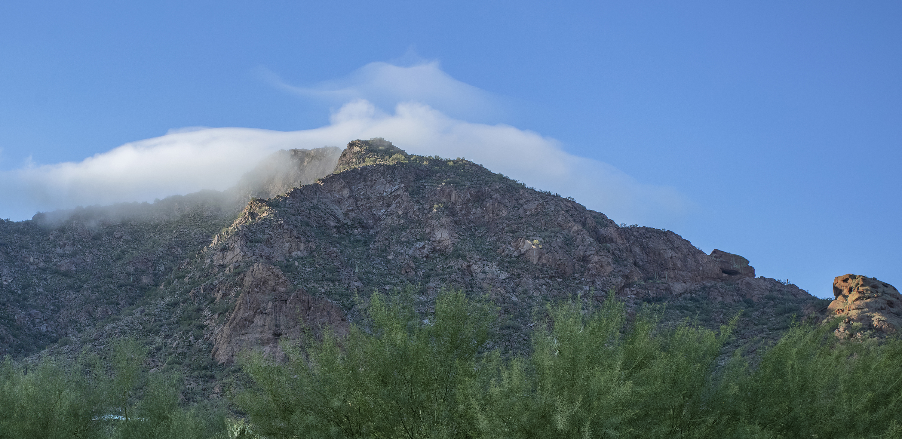 Camelback Mountain in the clouds