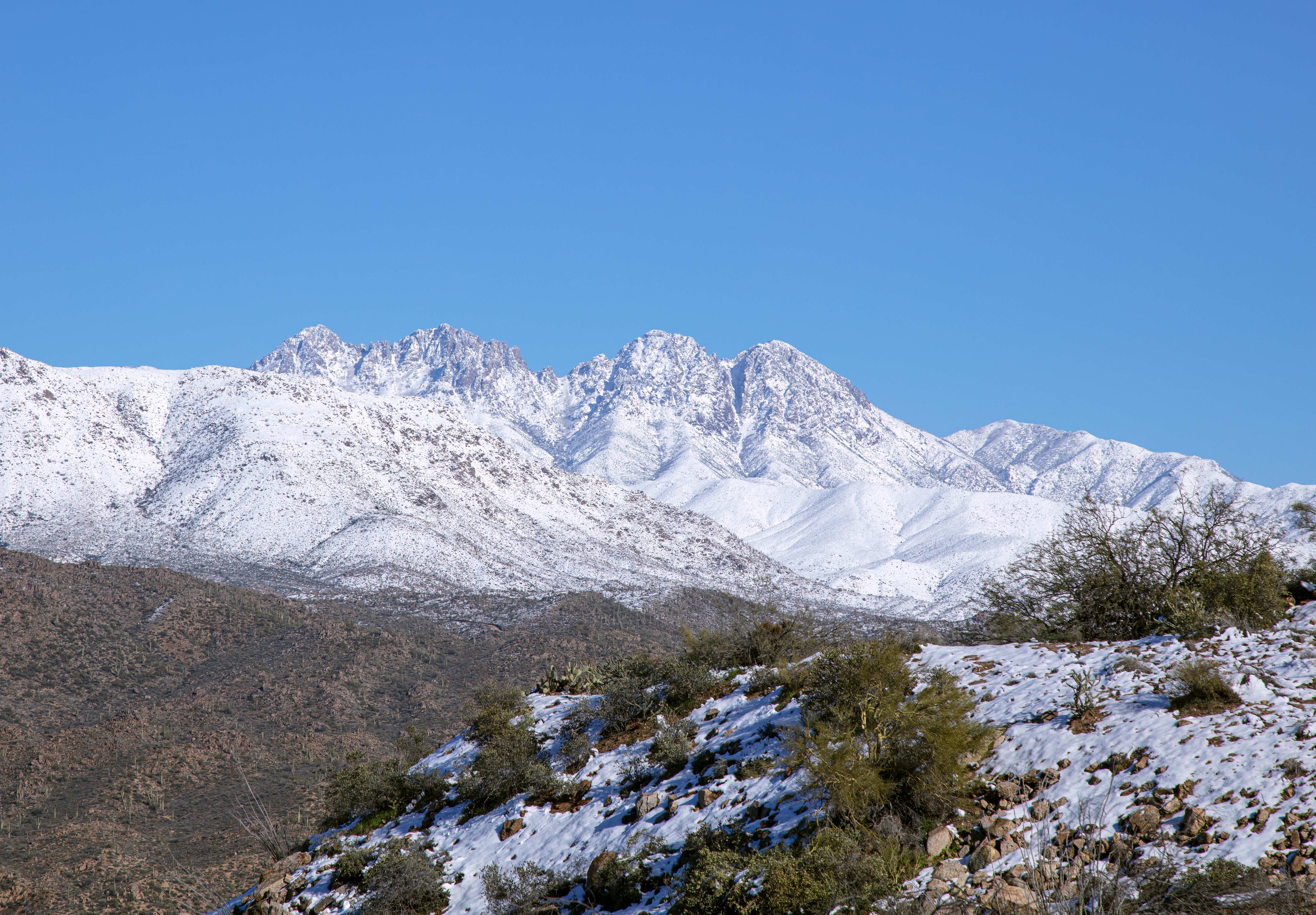 Snow Covered Four Peaks