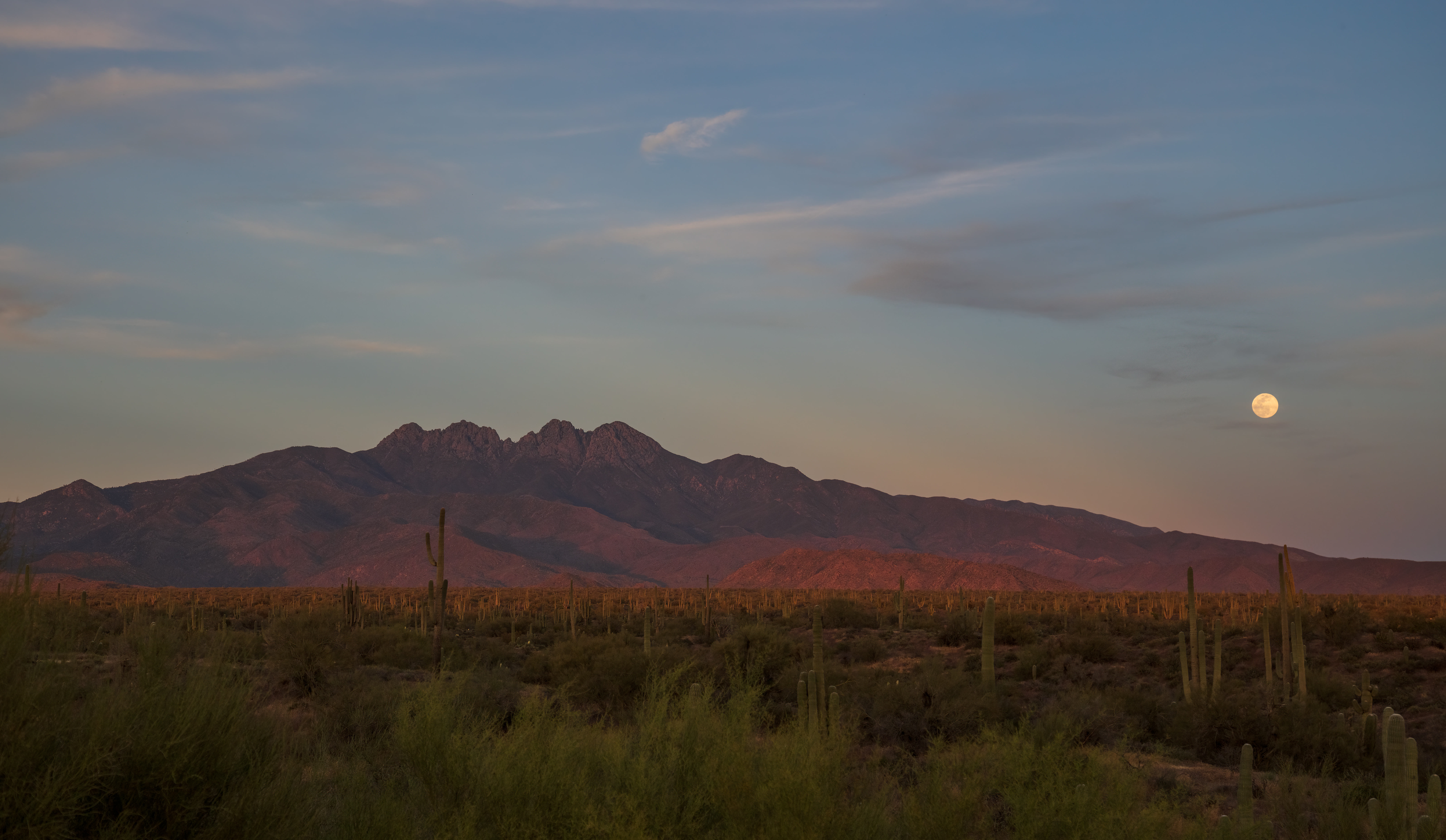 Moon over Four Peaks