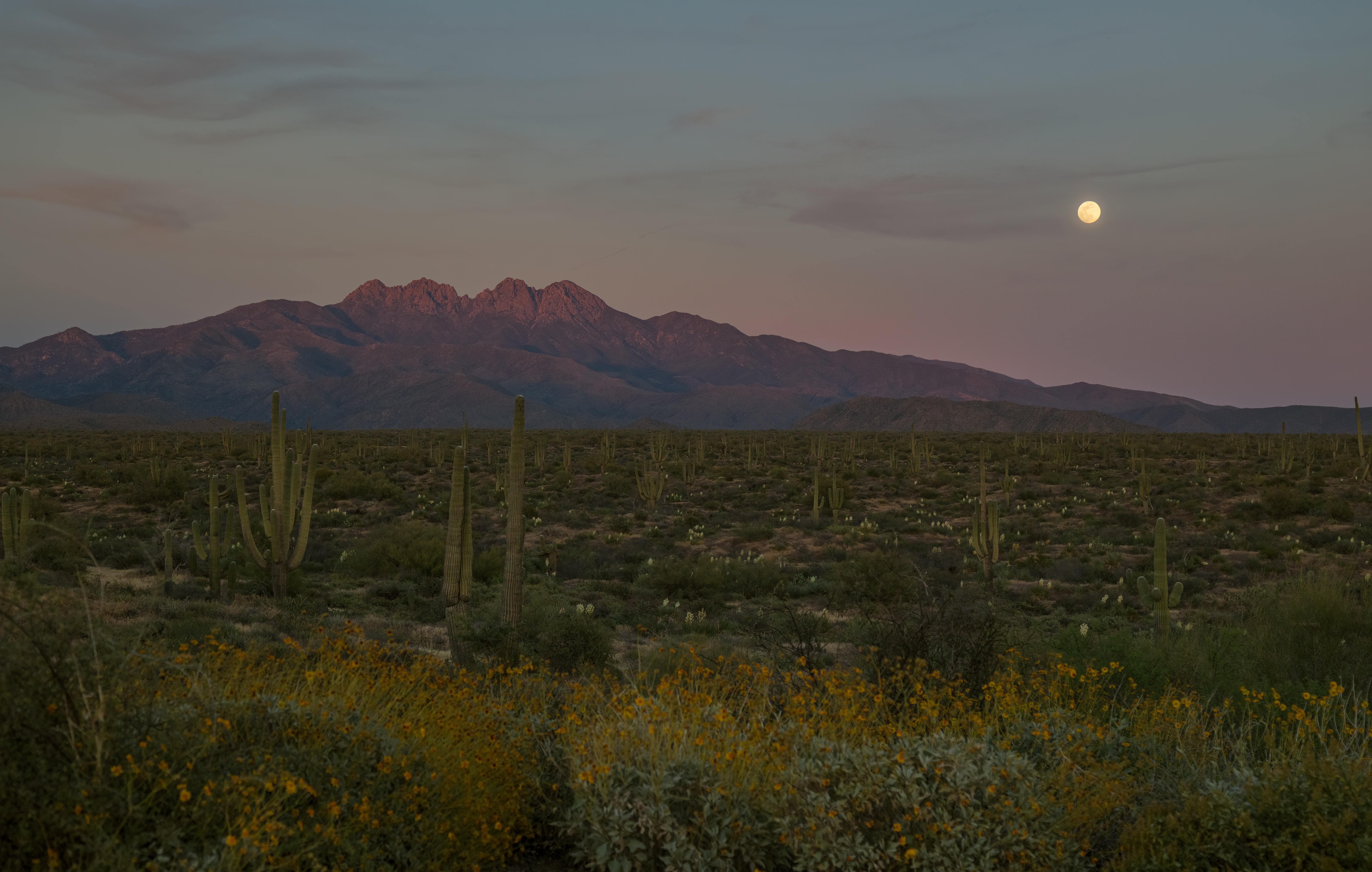 Moon over Four Peaks 2