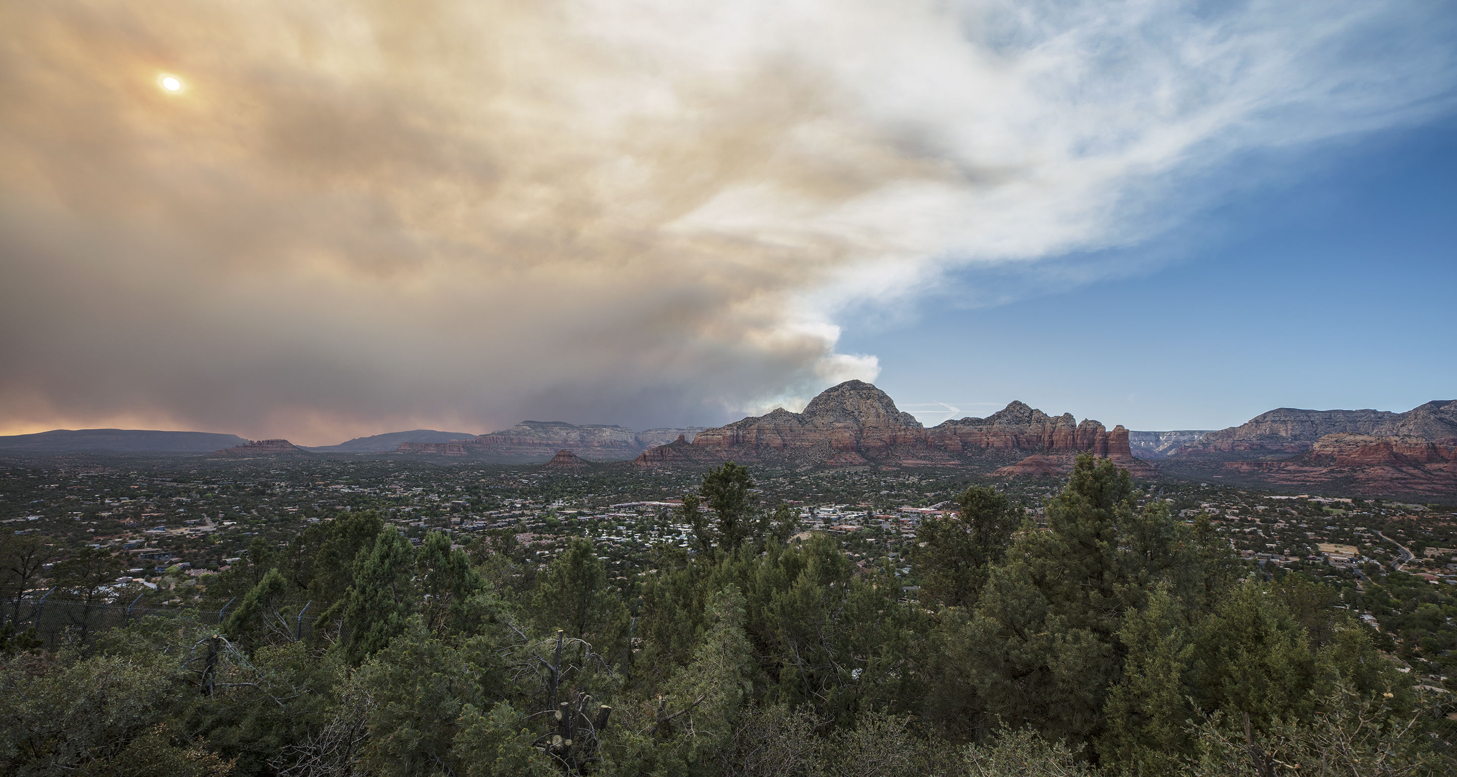 Sedona during the fires